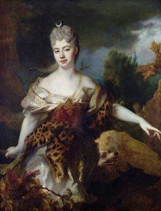 Mademoiselle de Barralin muotokuva Diana, n. 1714